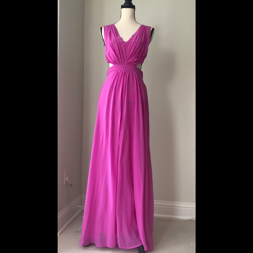 Beautiful long ASOS Fuschia dress sz 4
